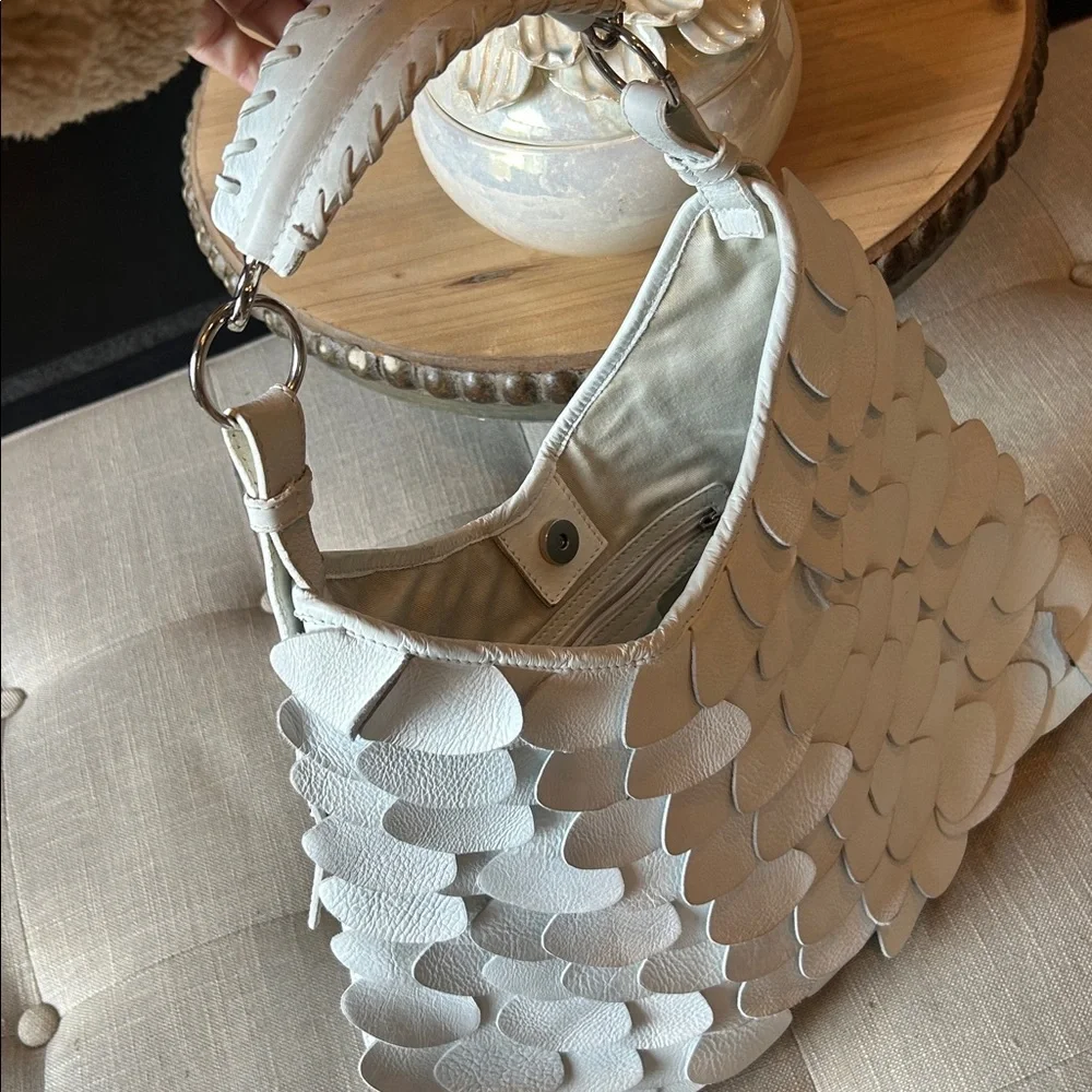 Yves Saint Laurent St. Tropez Fish Scale Leather Bag